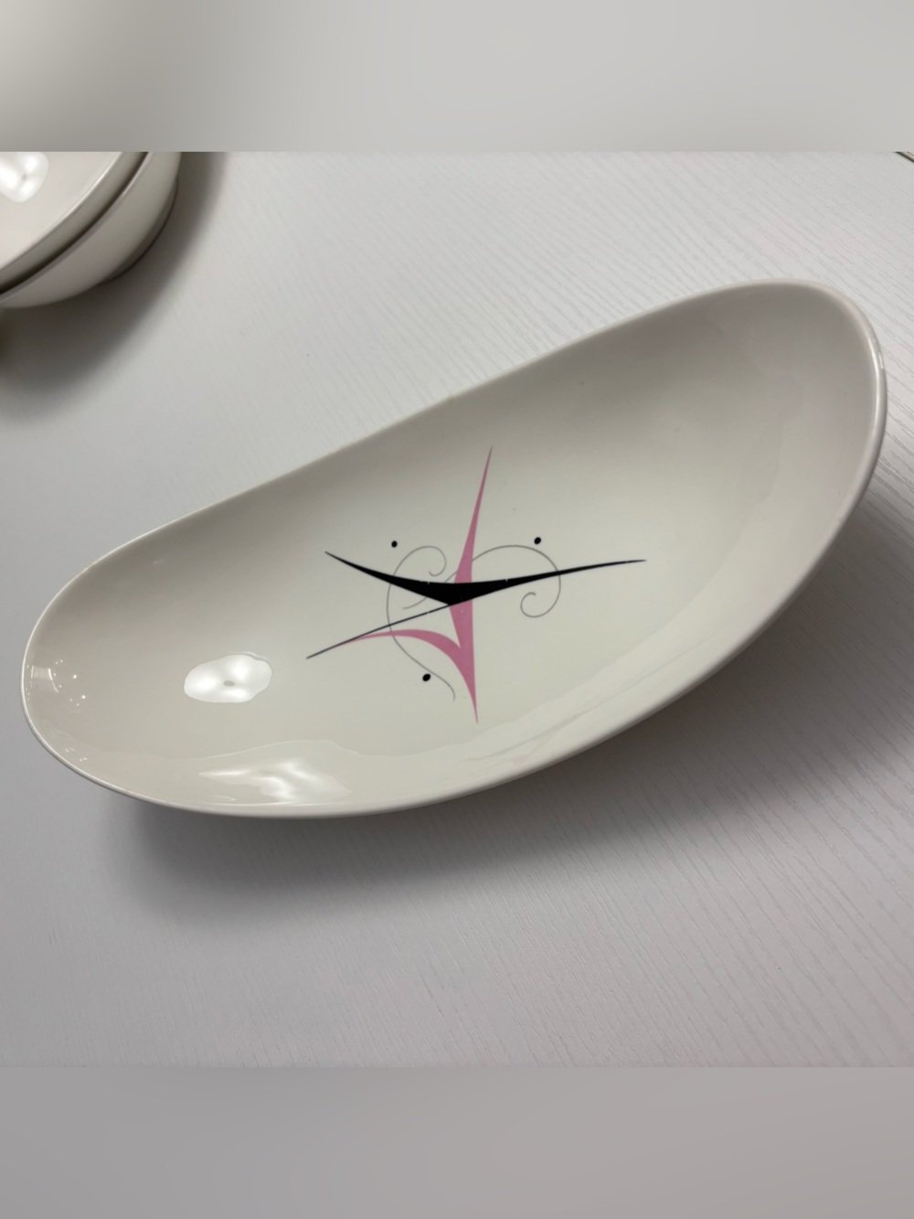 Vintage Eva Zeisel Hallcraft Harlequin Celery Dish MCM Oval Serving Platter